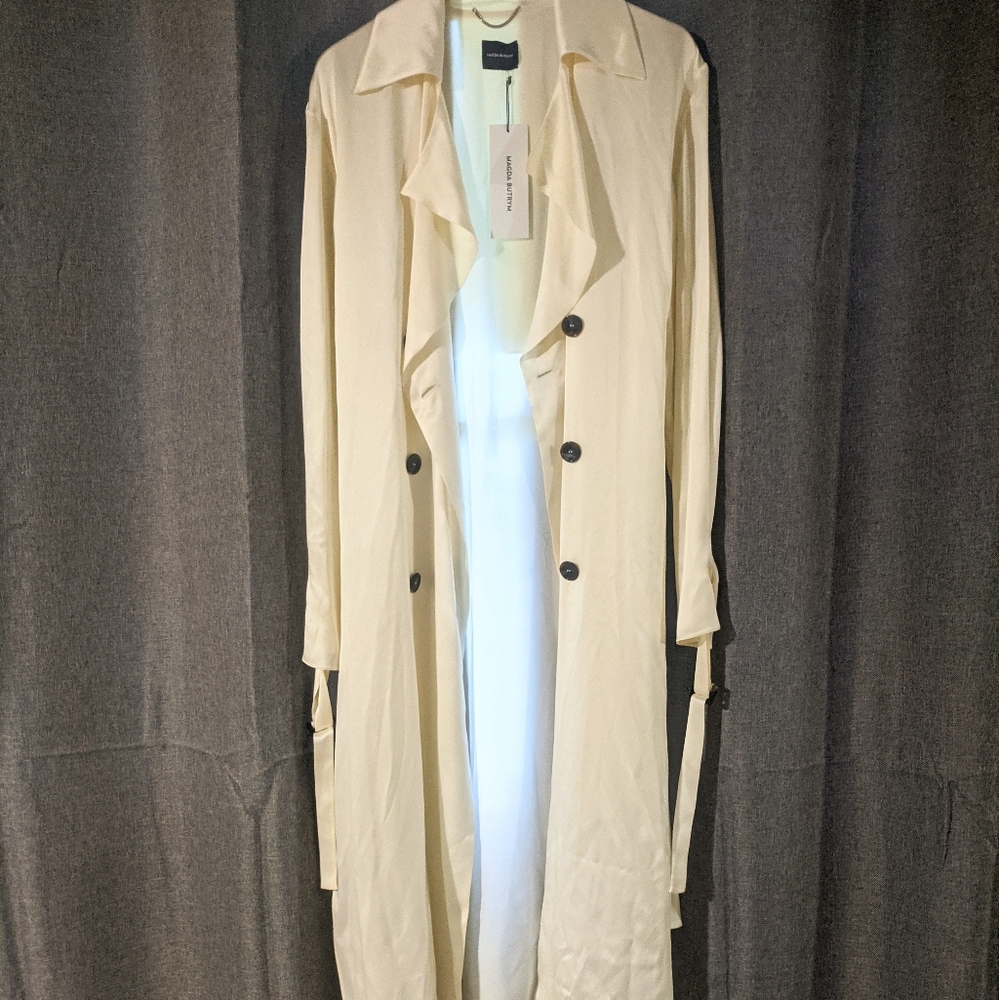 SOLD 💔💯 Magda Butrym Punta Cana Silk Trench Coat - Picture 3 of 8